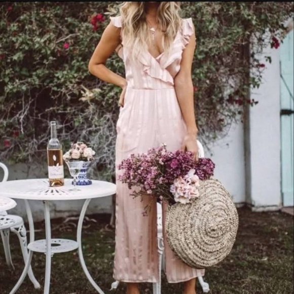[Show Me Your Mumu] Mauve Pink Crop Wide Leg Jumpsuit